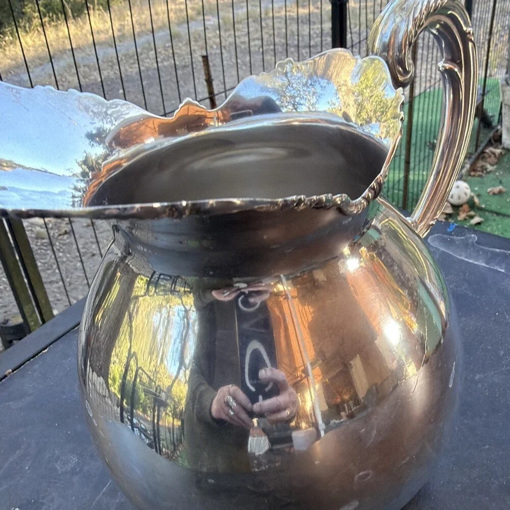 VNTG CAMUSSO Peruvian Sterling Silver (.925) Water Pitcher Hand Wrought, 484g